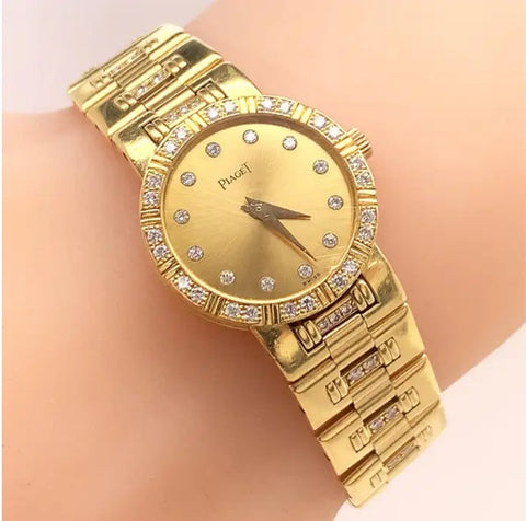 Piaget 18k Yellow Gold and Diamond Ladies Watch