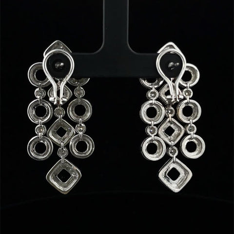 Pave Diamond Dangle Earrings