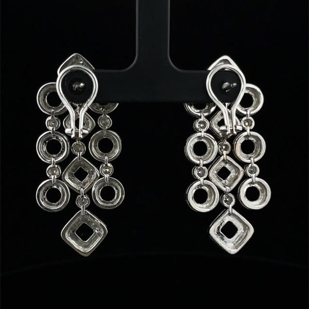 Pave Diamond Dangle Earrings