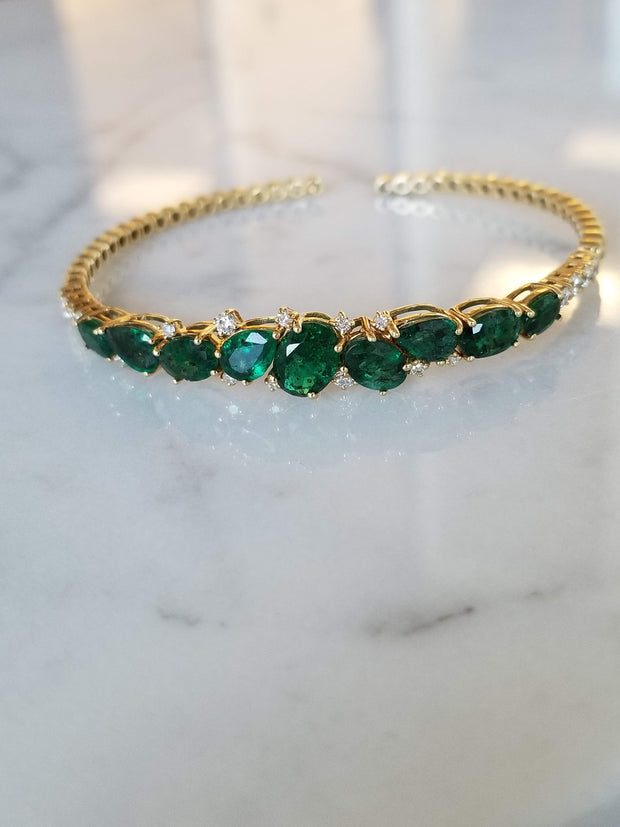 Green Emerald Bangle