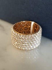 8 Row Pave Diamond Ring