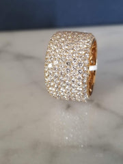 8 Row Pave Diamond Ring