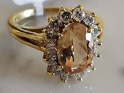 10x7mm Imperial Topaz 1.60ct Oval Ring