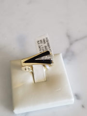 Art Deco Onyx and Diamond Ring