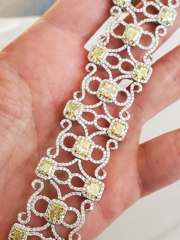 Fancy Yellow Diamond Bracelet