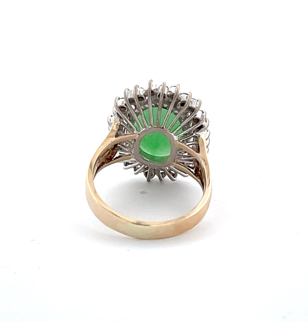 Jade and Diamond Cocktail Ring