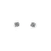 14K White Gold Diamond Stud Earrings