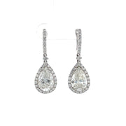 Pear Shape Diamond Dangle Earrings