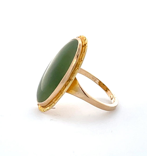 Green Jade Cocktail Ring