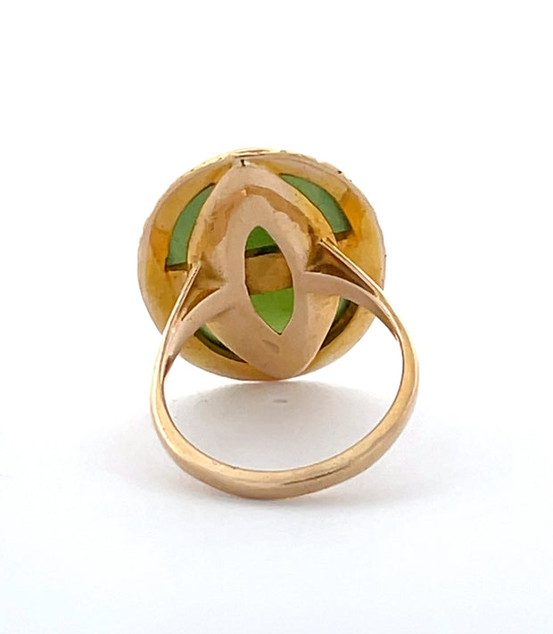 Green Jade Cocktail Ring