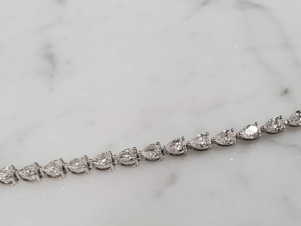 Pear Shape Diamond Tennis Bracelet