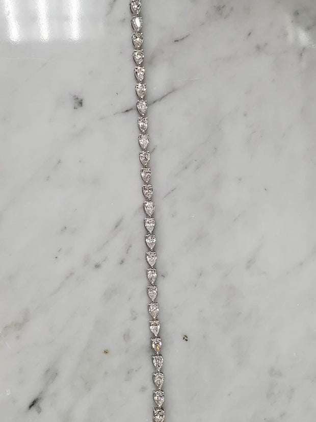 Pear Shape Diamond Tennis Bracelet