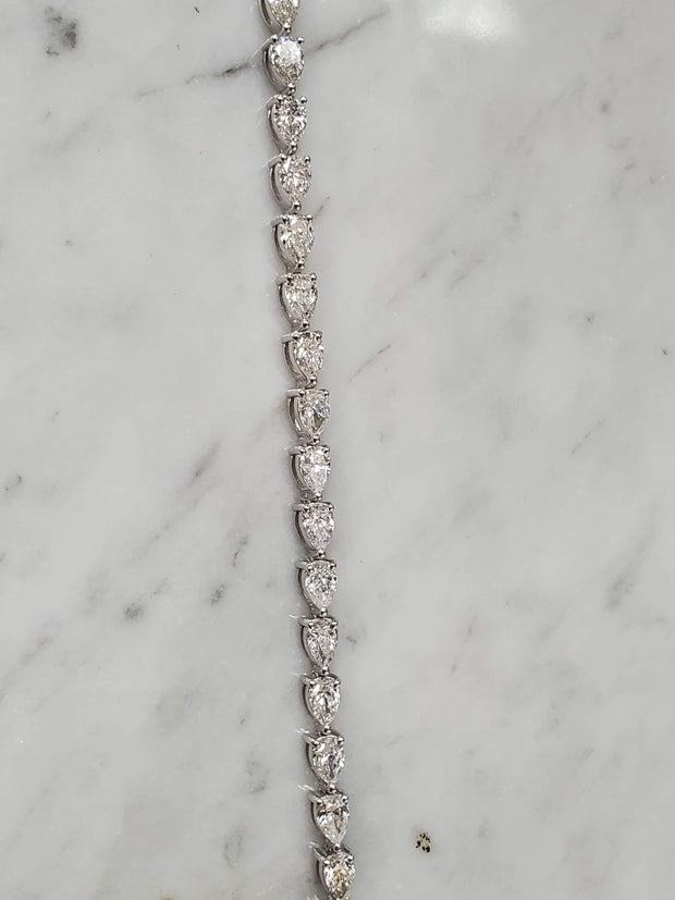 Pear Shape Diamond Tennis Bracelet