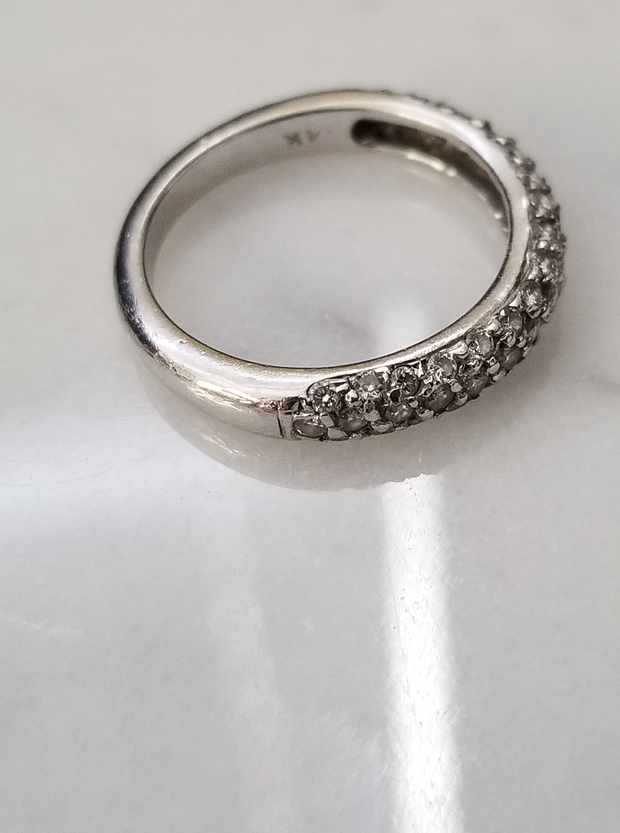 3 Row Pave Diamond Band