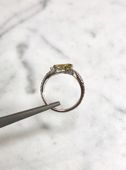 Pear Shape Diamond Bypass Ring