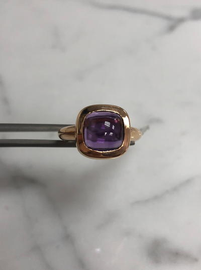 Cabochon Amethyst Ring