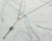 Brown Diamond Arrow Necklace