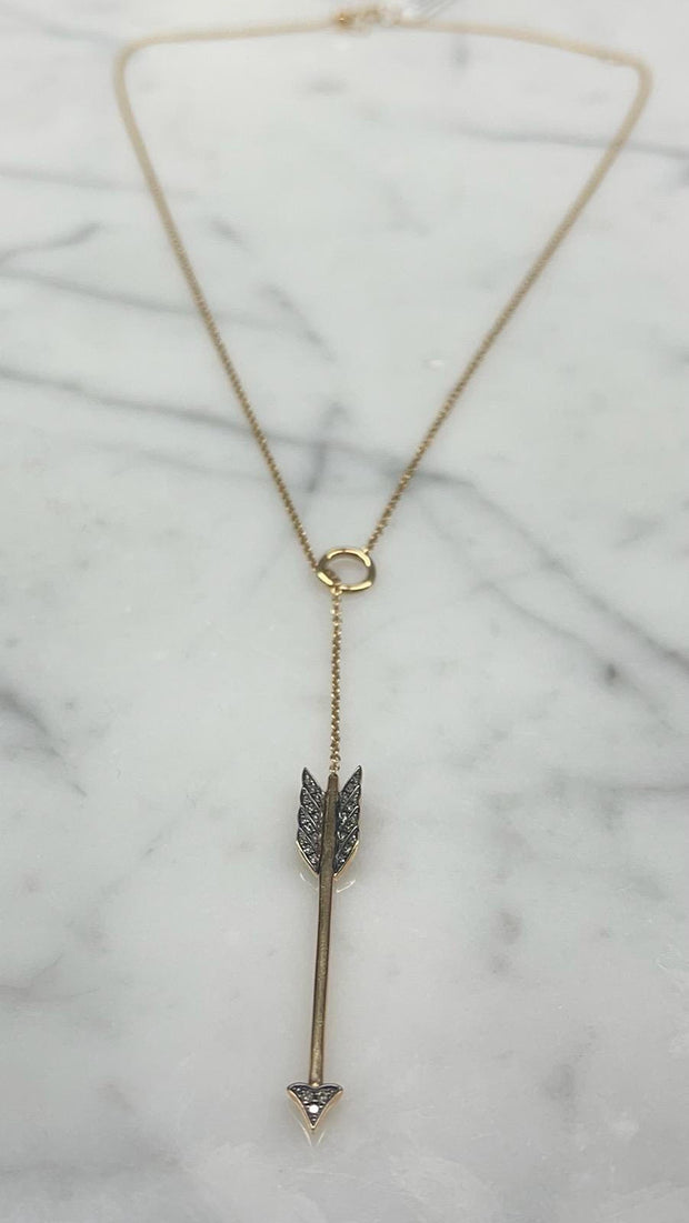 Brown Diamond Arrow Necklace