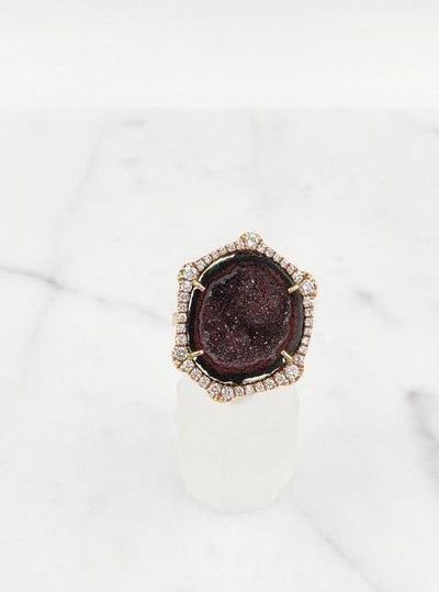 Geode Ring Plumb Diamond Ring Fashion Ring