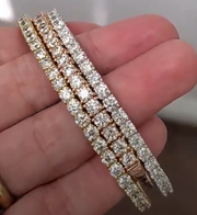 Flexible Diamond Bangle Bracelets