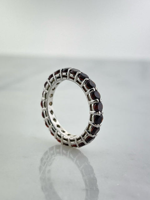 Garnet Eternity Band