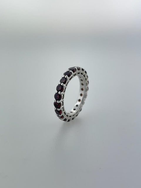 Garnet Eternity Band