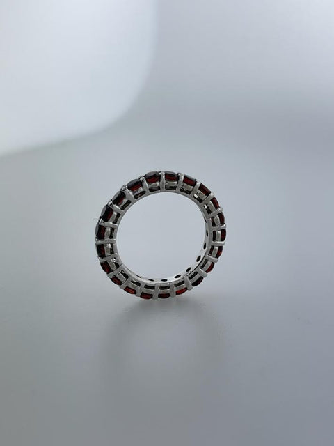 Garnet Eternity Band