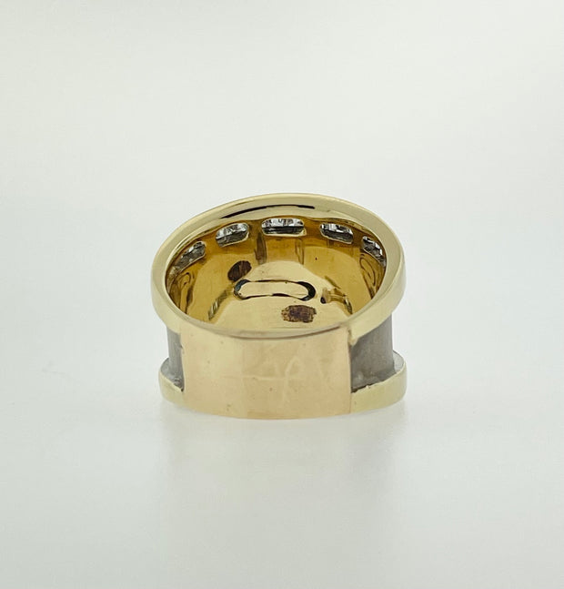 Two-Tone Diamond Panther Ring