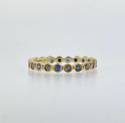 Sapphire & Black Diamond Eternity Band