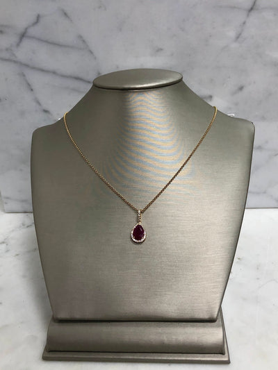 Ruby Halo Necklace