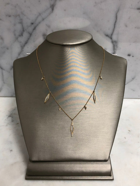 Diamond Shape Moonstone Necklace