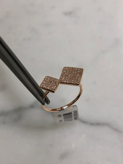 2 Square Rose Gold Ring