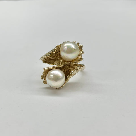 White Pearl Split Ring