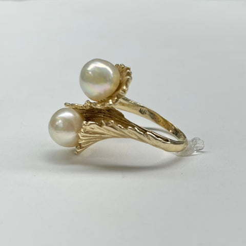 White Pearl Split Ring