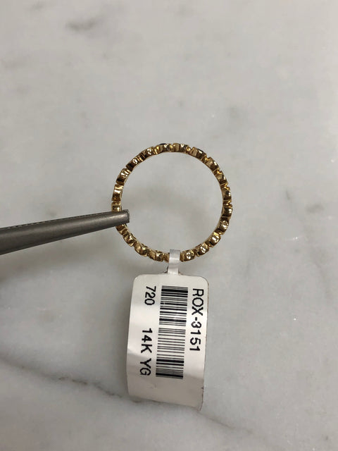 Sapphire & Black Diamond Eternity Band