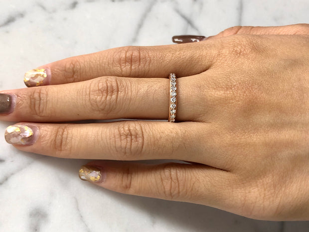 Rose Gold Diamond Eternity Band