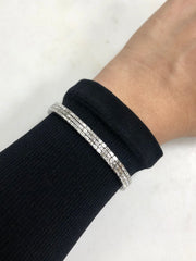 Three Row Baguette Diamond Bracelet