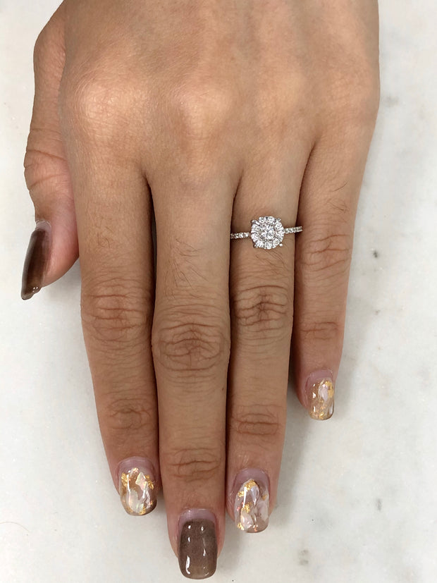 Illusion Halo Engagement Ring