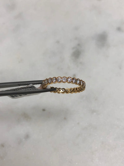 Vintage Bezel Set Diamond Eternity Band