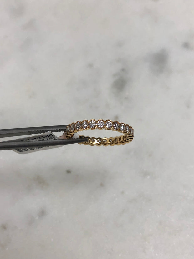 Vintage Bezel Set Diamond Eternity Band