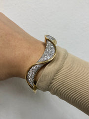 Wave Diamond Bangle
