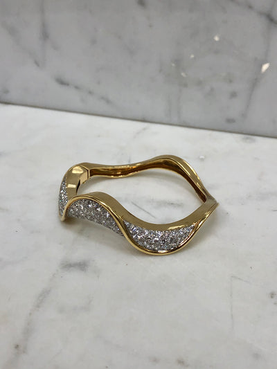 Wave Diamond Bangle