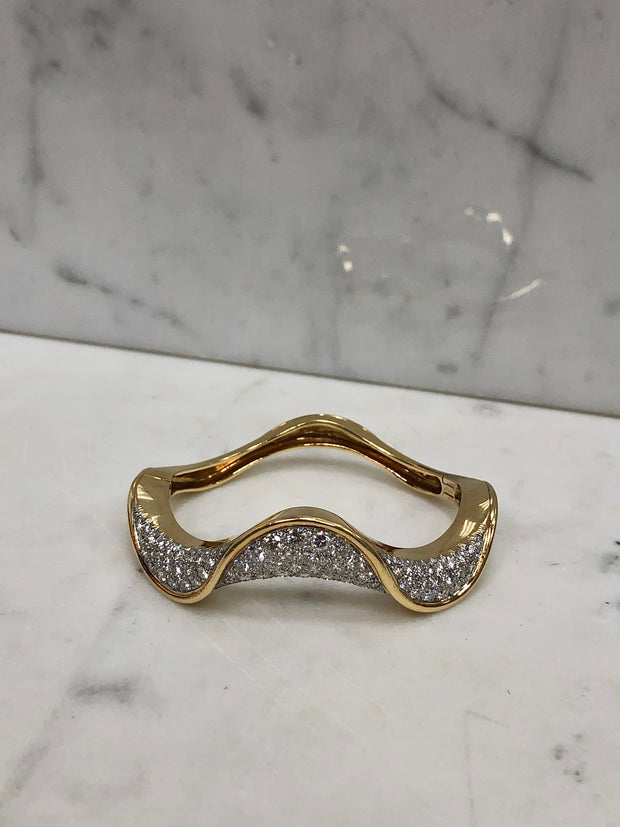 Wave Diamond Bangle