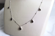 White Gold Diamond Slice Necklace