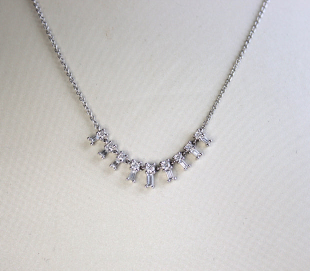 Diamond Baguette Necklace