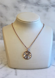 Small Rose Gold Mother Of Pearl Necklace