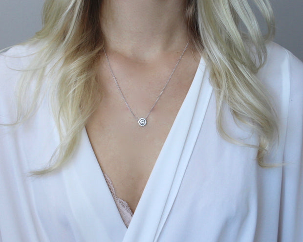 Diamond Halo Necklace