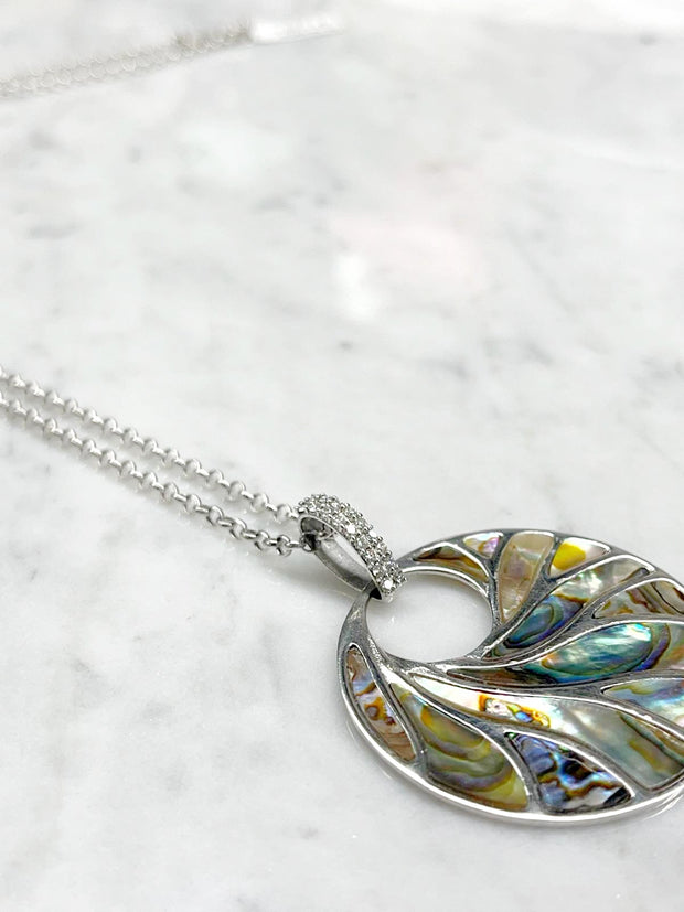 Abalone Pearl Pendant Necklace