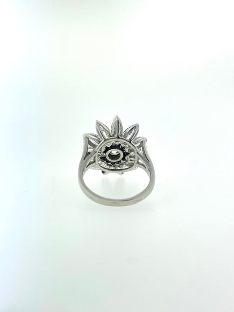 Flower Ring with Marquise and Round Diamonds