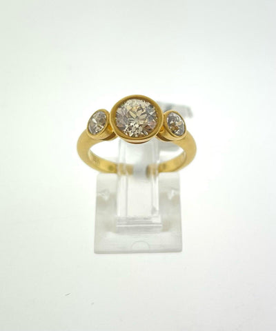 3 Stone Old European Diamond Ring